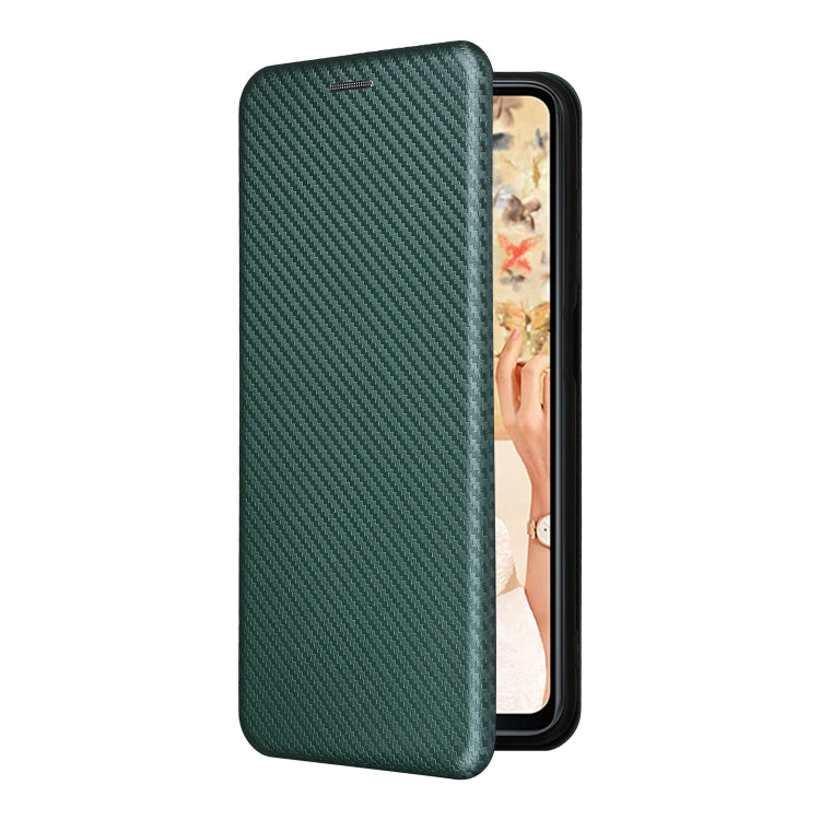 For Oukitel C32 Carbon Fiber Texture Flip Leather Phone Case