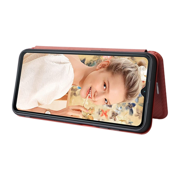 For Oukitel C32 Carbon Fiber Texture Flip Leather Phone Case