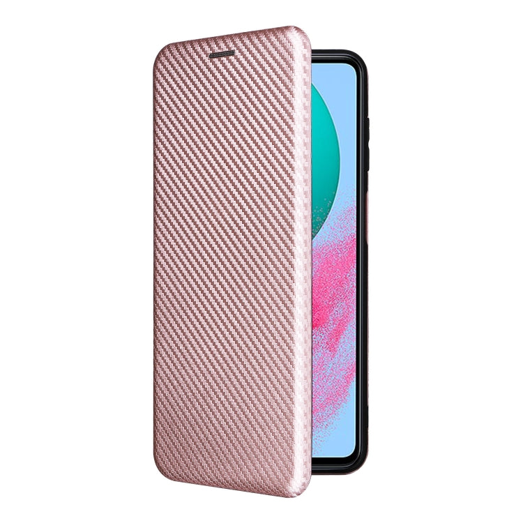 For Samsung Galaxy M54 5G Carbon Fiber Texture Flip Leather Phone Case