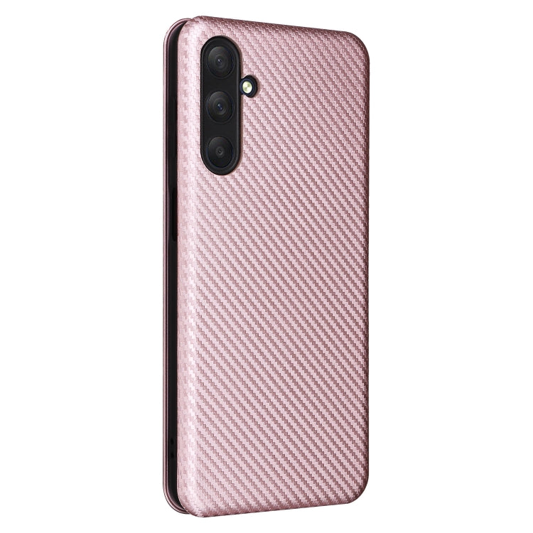 For Samsung Galaxy M54 5G Carbon Fiber Texture Flip Leather Phone Case
