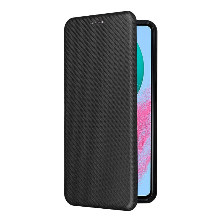For Samsung Galaxy M54 5G Carbon Fiber Texture Flip Leather Phone Case
