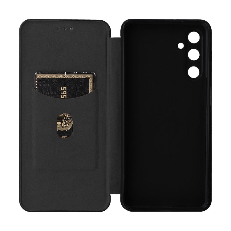 For Samsung Galaxy M54 5G Carbon Fiber Texture Flip Leather Phone Case