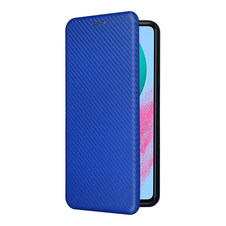 For Samsung Galaxy M54 5G Carbon Fiber Texture Flip Leather Phone Case