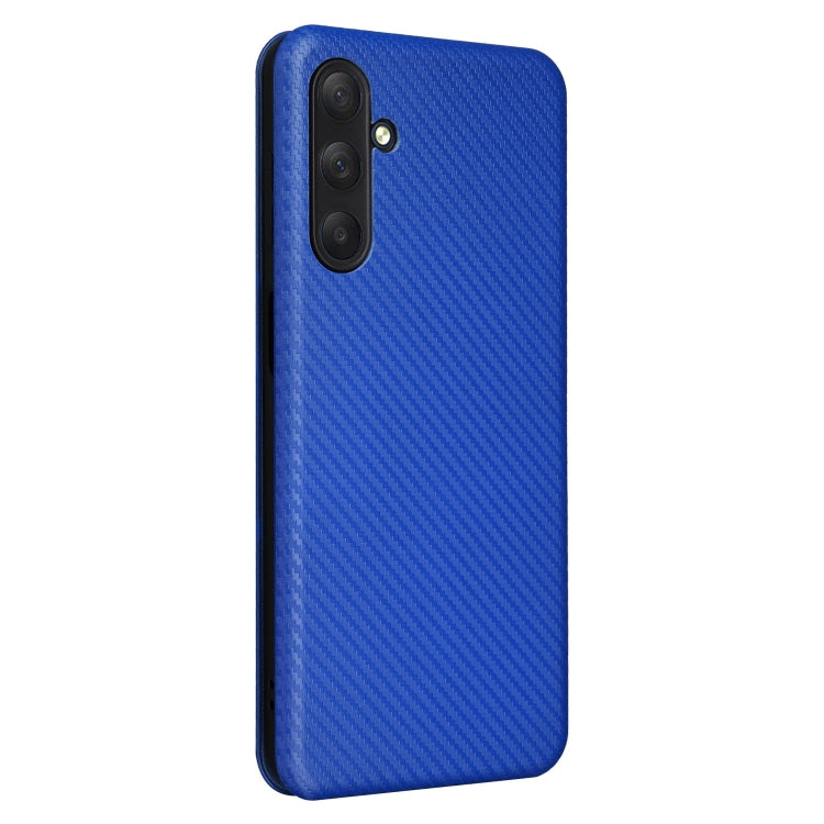 For Samsung Galaxy M54 5G Carbon Fiber Texture Flip Leather Phone Case
