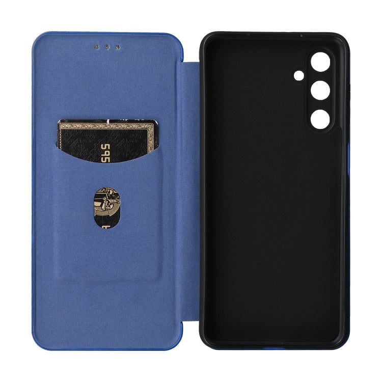 For Samsung Galaxy M54 5G Carbon Fiber Texture Flip Leather Phone Case