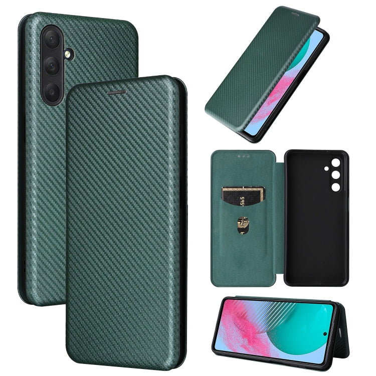 For Samsung Galaxy M54 5G Carbon Fiber Texture Flip Leather Phone Case
