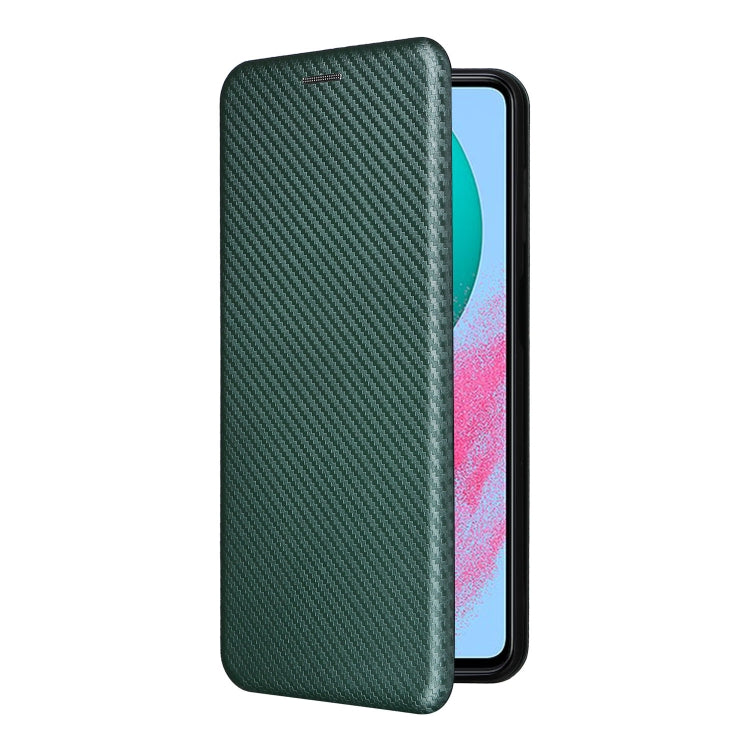 For Samsung Galaxy M54 5G Carbon Fiber Texture Flip Leather Phone Case