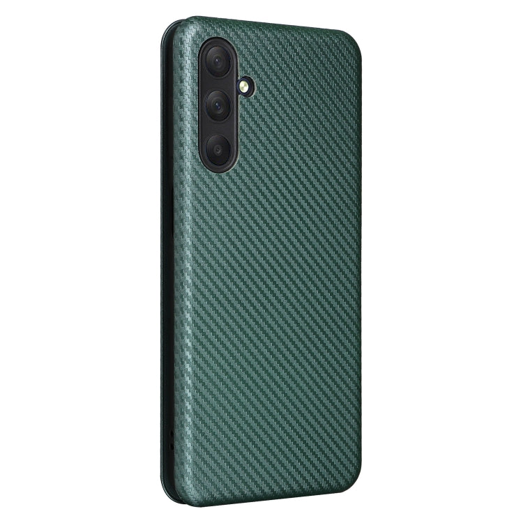 For Samsung Galaxy M54 5G Carbon Fiber Texture Flip Leather Phone Case