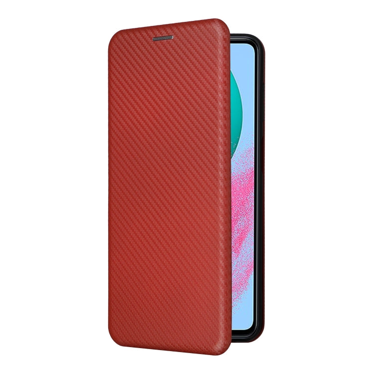 For Samsung Galaxy M54 5G Carbon Fiber Texture Flip Leather Phone Case