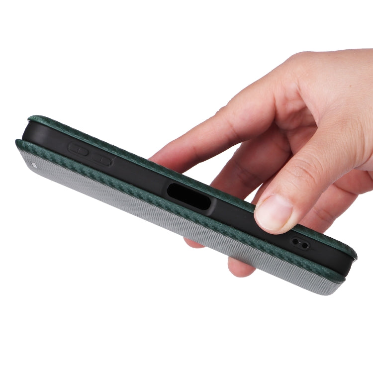For Sharp Aquos Sense9 Carbon Fiber Texture Flip Leather Phone Case