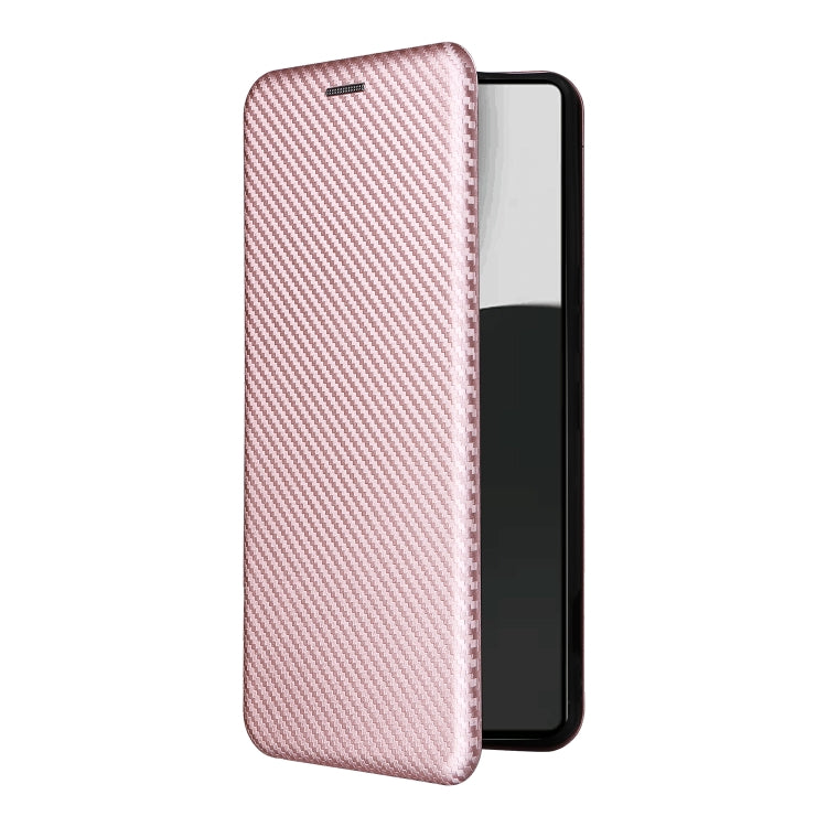 For Sharp Aquos R9 Pro Carbon Fiber Texture Flip Leather Phone Case