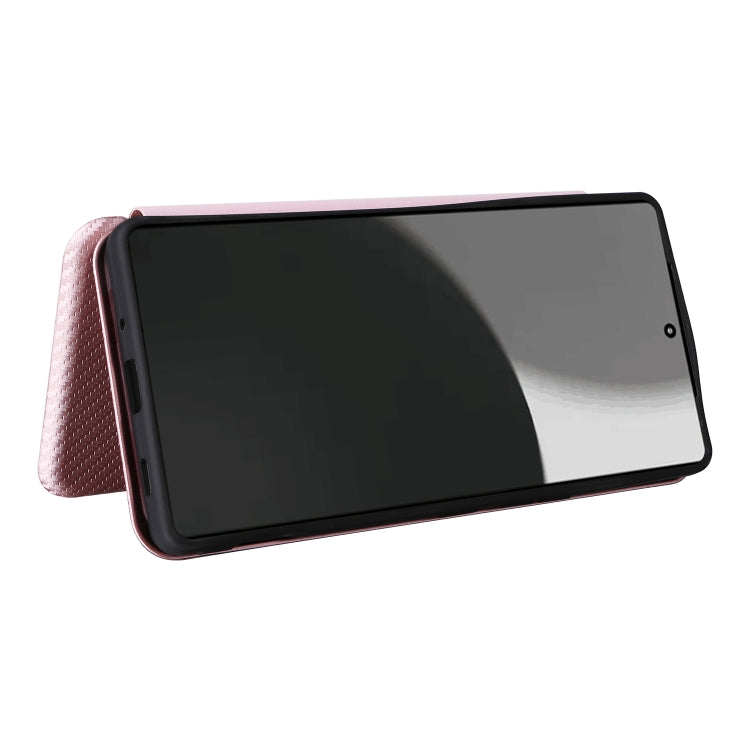 For Sharp Aquos R9 Pro Carbon Fiber Texture Flip Leather Phone Case