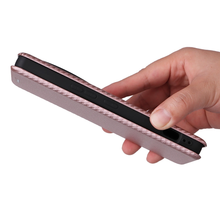 For Sharp Aquos R9 Pro Carbon Fiber Texture Flip Leather Phone Case