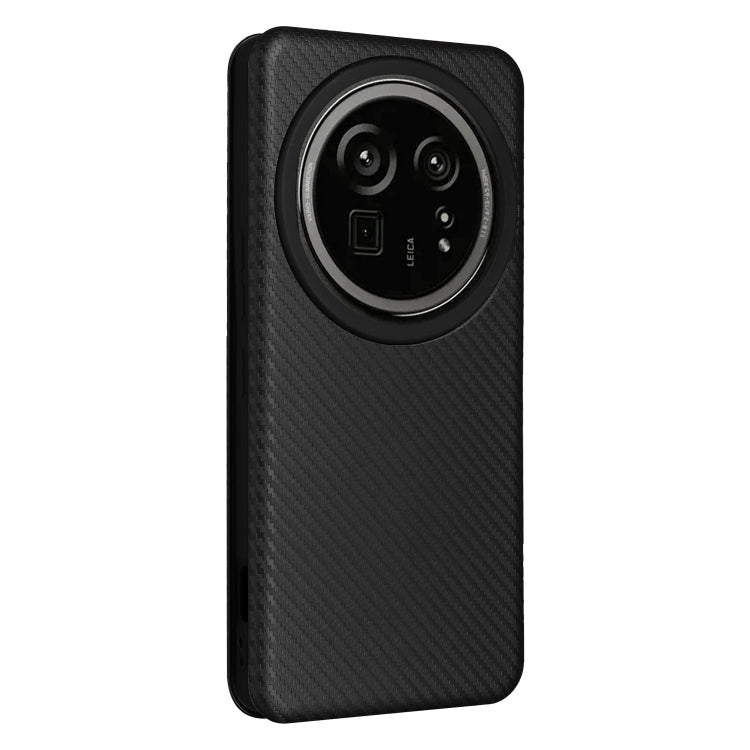 For Sharp Aquos R9 Pro Carbon Fiber Texture Flip Leather Phone Case
