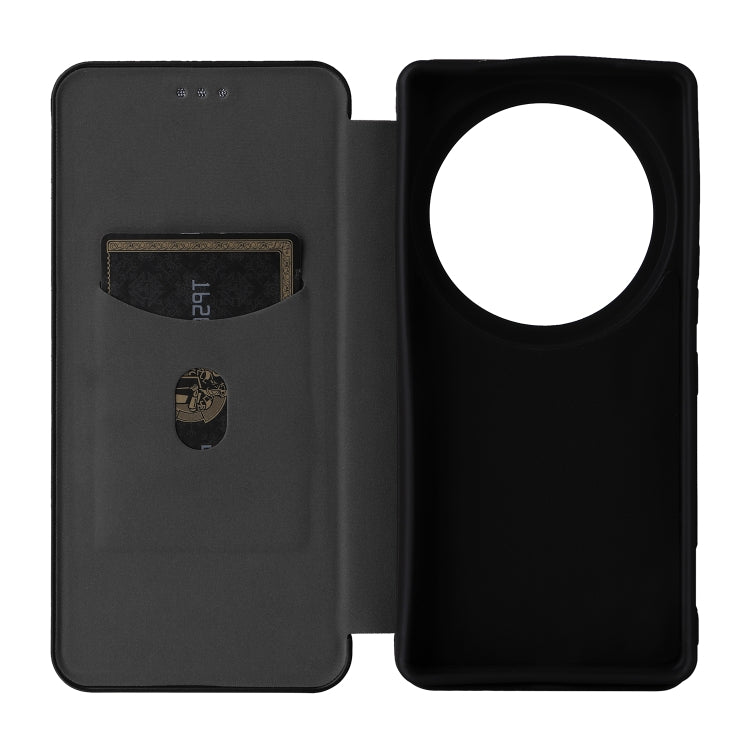 For Sharp Aquos R9 Pro Carbon Fiber Texture Flip Leather Phone Case