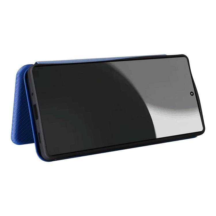 For Sharp Aquos R9 Pro Carbon Fiber Texture Flip Leather Phone Case