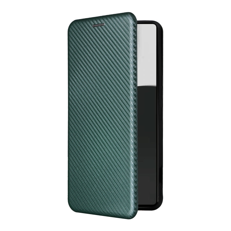 For Sharp Aquos R9 Pro Carbon Fiber Texture Flip Leather Phone Case