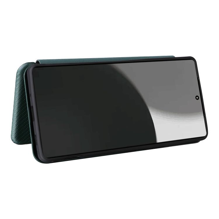 For Sharp Aquos R9 Pro Carbon Fiber Texture Flip Leather Phone Case