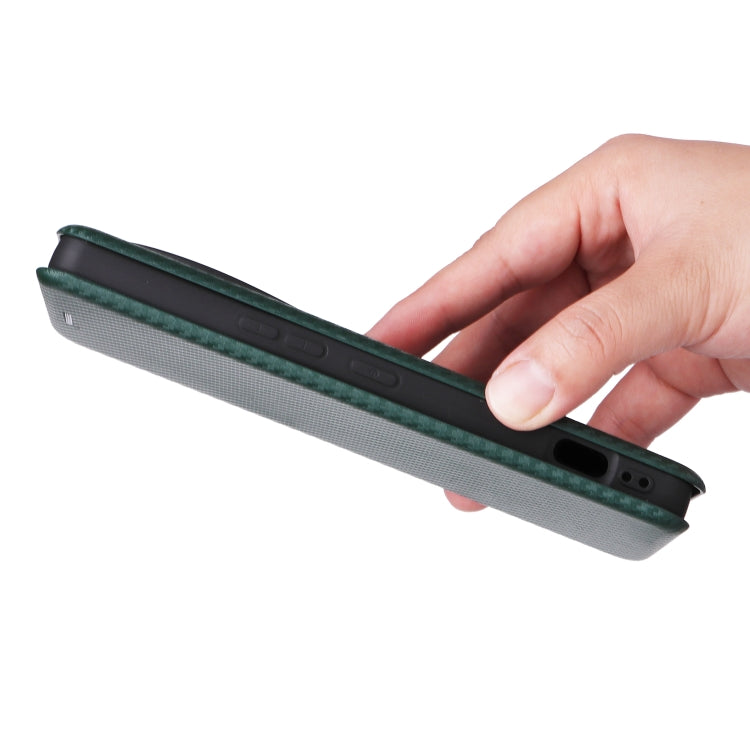 For Sharp Aquos R9 Pro Carbon Fiber Texture Flip Leather Phone Case