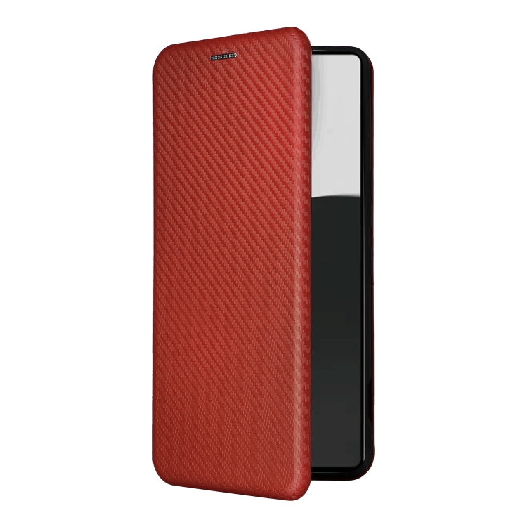 For Sharp Aquos R9 Pro Carbon Fiber Texture Flip Leather Phone Case