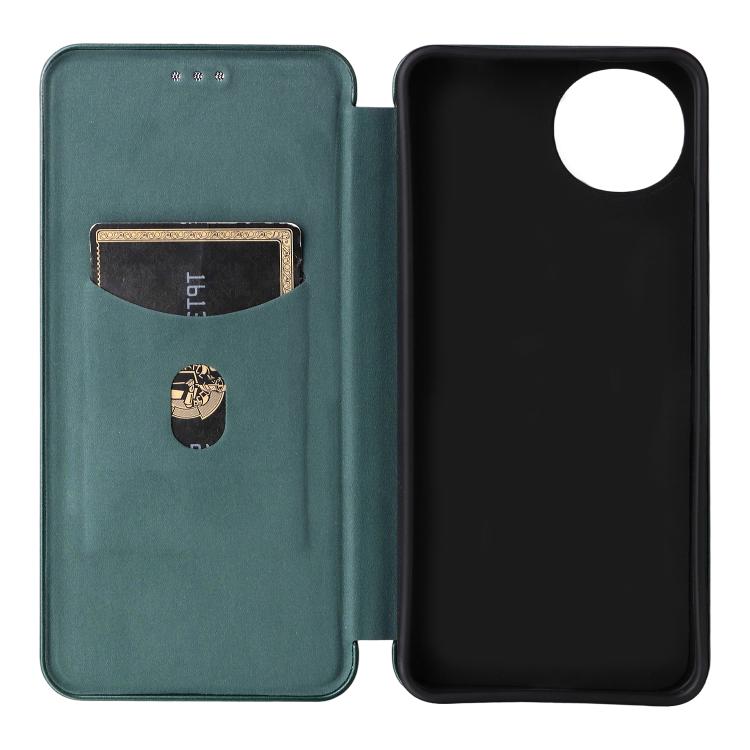 For Sharp Aquos wish5 Carbon Fiber Texture Flip Leather Phone Case