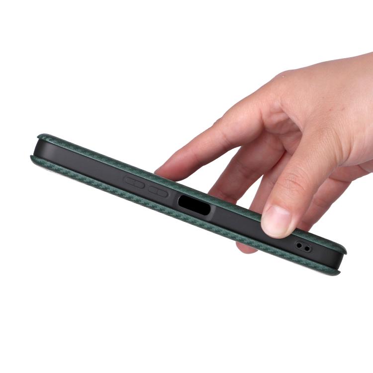 For Sharp Aquos wish5 Carbon Fiber Texture Flip Leather Phone Case