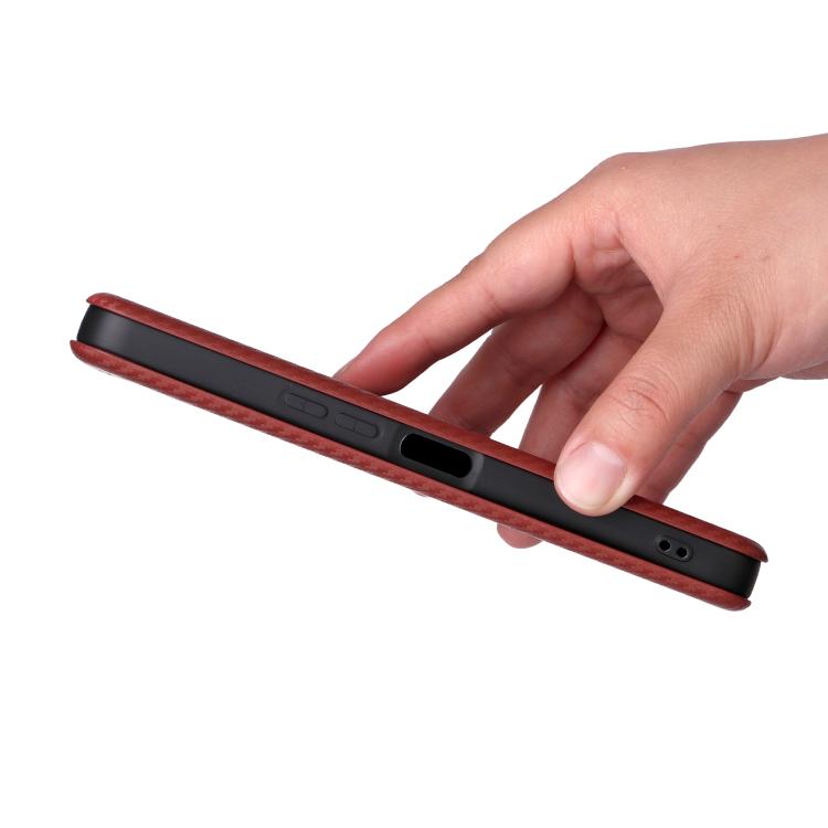 For Sharp Aquos wish5 Carbon Fiber Texture Flip Leather Phone Case