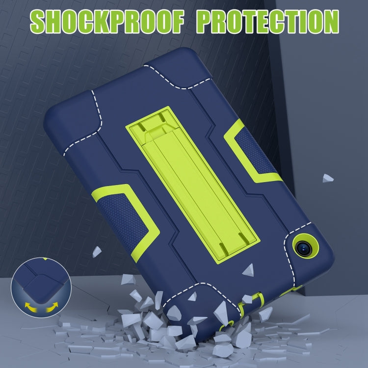 For TCL Tab 8 LE / WiFi Contrast Color Silicone Hybrid PC Tablet Case with Holder