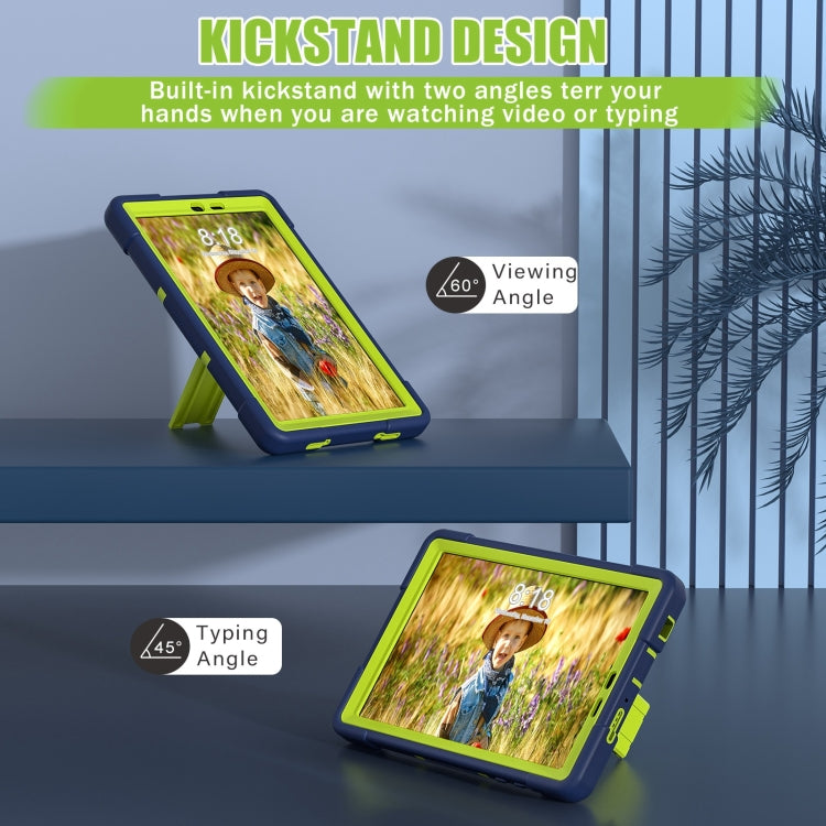 For TCL Tab 8 LE / WiFi Contrast Color Silicone Hybrid PC Tablet Case with Holder