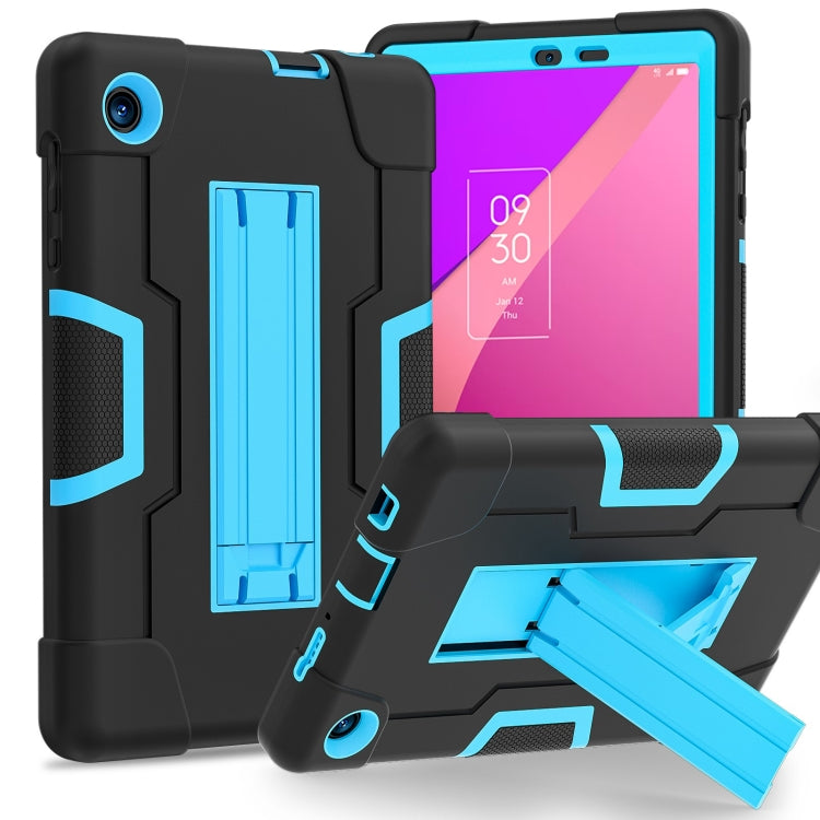 For TCL Tab 8 LE / WiFi Contrast Color Silicone Hybrid PC Tablet Case with Holder