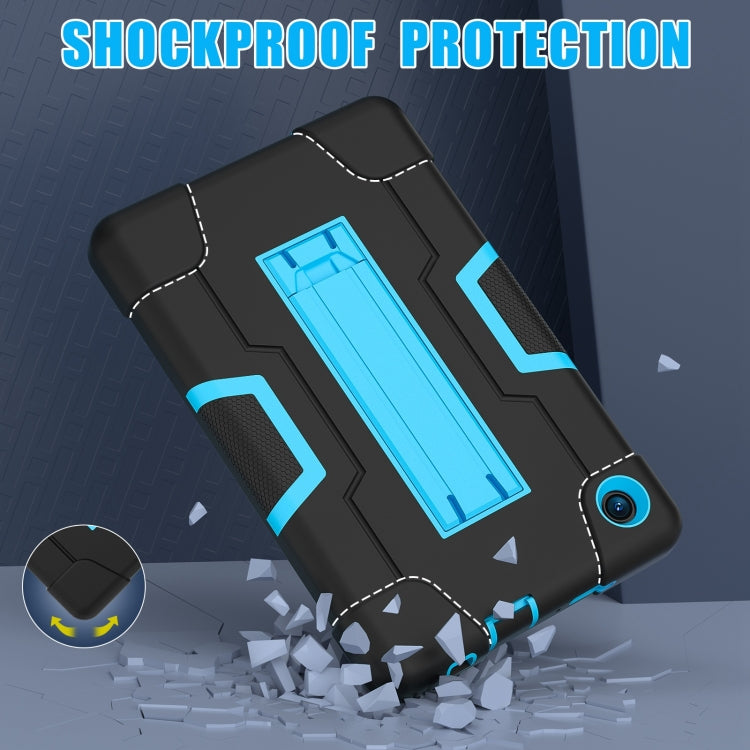 For TCL Tab 8 LE / WiFi Contrast Color Silicone Hybrid PC Tablet Case with Holder