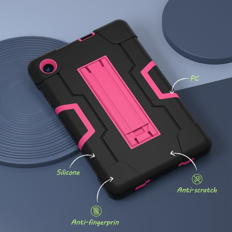 For TCL Tab 8 LE / WiFi Contrast Color Silicone Hybrid PC Tablet Case with Holder