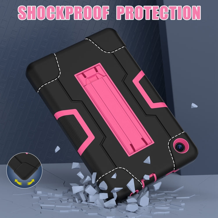 For TCL Tab 8 LE / WiFi Contrast Color Silicone Hybrid PC Tablet Case with Holder