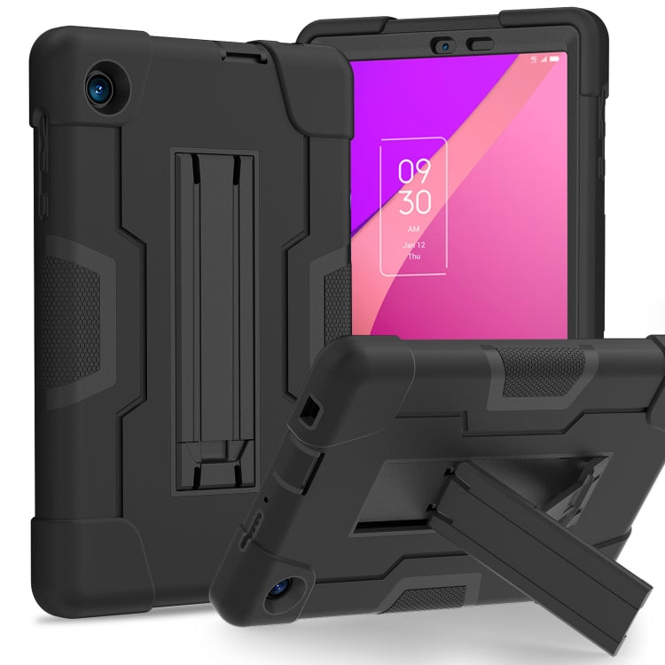 For TCL Tab 8 LE / WiFi Contrast Color Silicone Hybrid PC Tablet Case with Holder