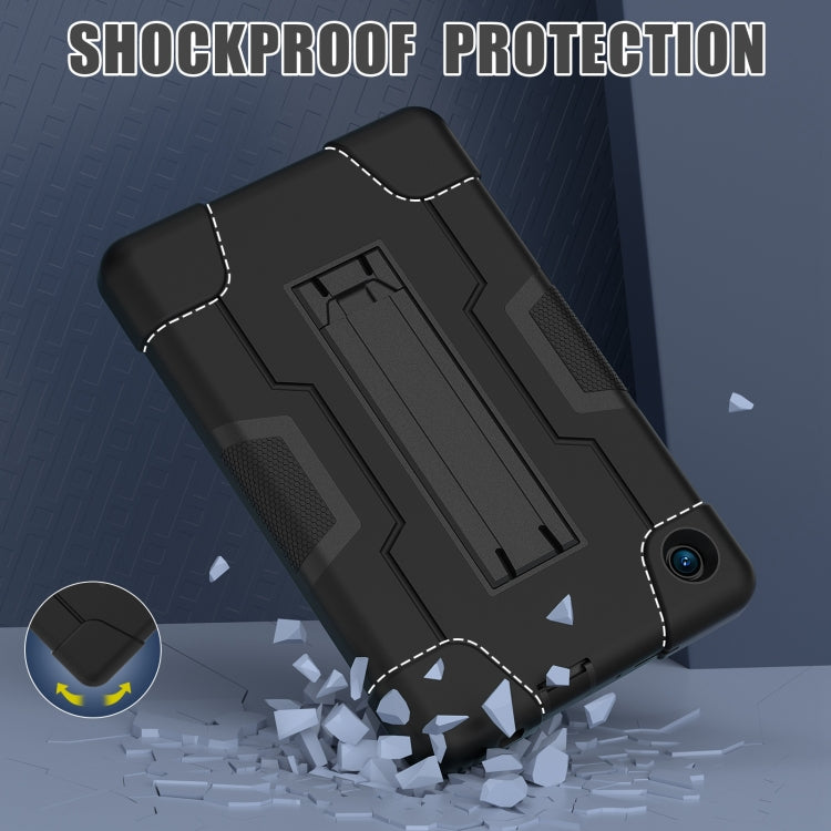 For TCL Tab 8 LE / WiFi Contrast Color Silicone Hybrid PC Tablet Case with Holder