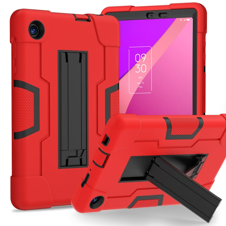 For TCL Tab 8 LE / WiFi Contrast Color Silicone Hybrid PC Tablet Case with Holder