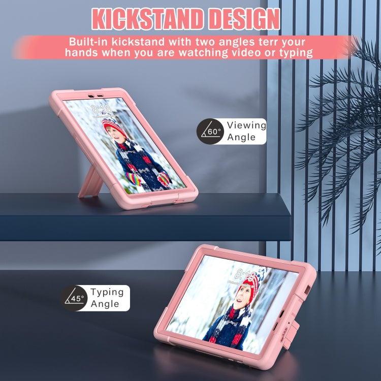 For TCL Tab 8 LE / WiFi Contrast Color Silicone Hybrid PC Tablet Case with Holder