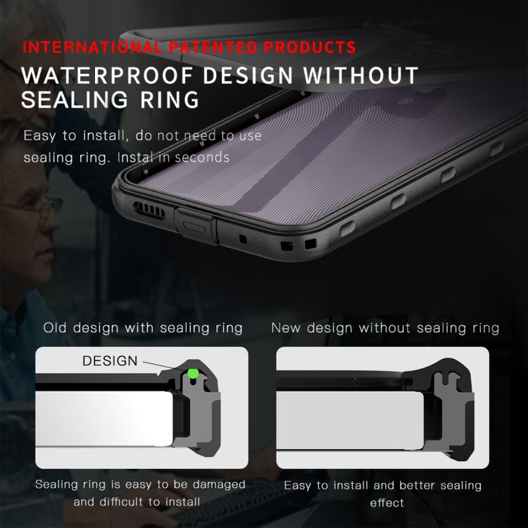 For Motorola Moto G Pure 2021 RedPepper IP68 Life Waterproof Phone Case(Black)