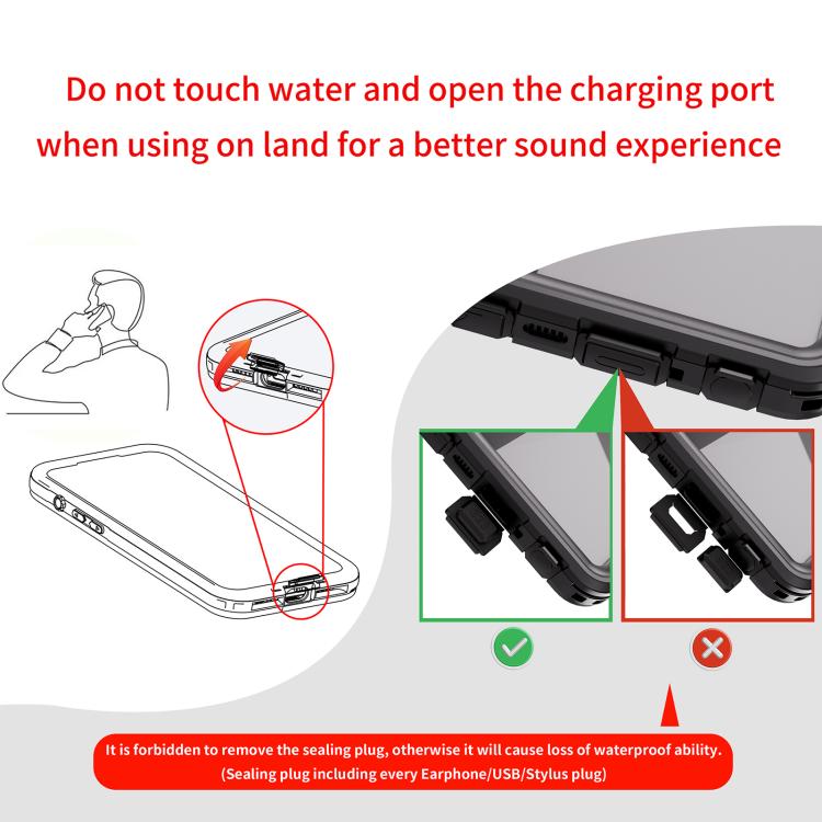 For Motorola Moto G Play 2026 RedPepper IP68 Life Waterproof Phone Case - Black