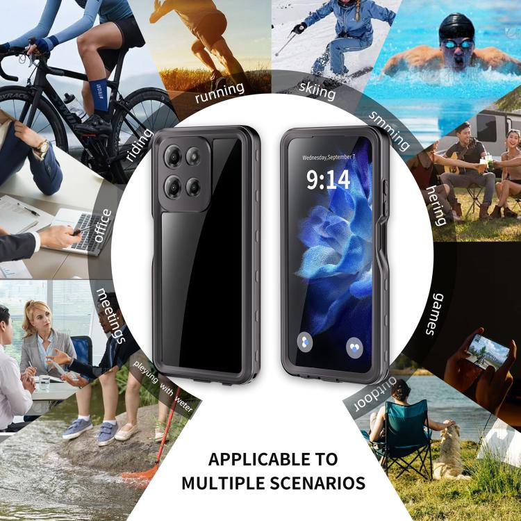 For Motorola Moto G Play 2026 RedPepper IP68 Life Waterproof Phone Case - Black