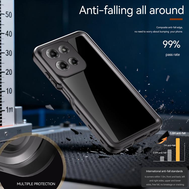 For Motorola Moto G Play 2026 RedPepper IP68 Life Waterproof Phone Case - Black