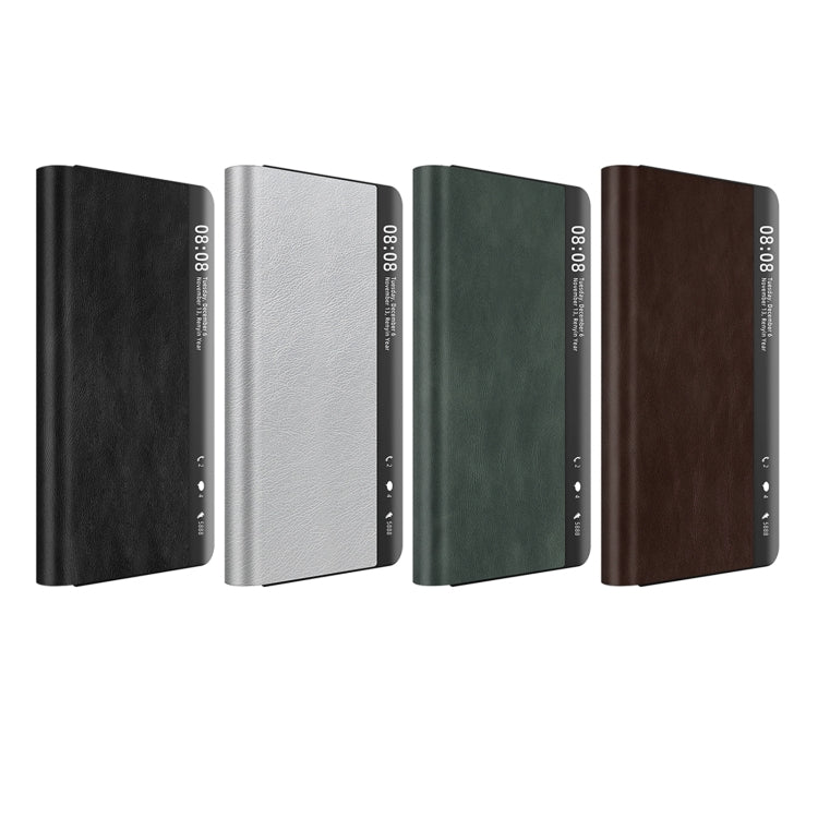 For Huawei Mate X3 Retro Magnetic Side Window View Leather Smart Phone Case