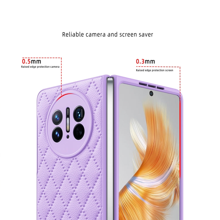 For Huawei Mate X3 Diamond Lattice Integrated Leather Phone Case