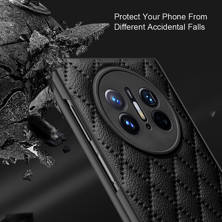 For Huawei Mate X3 Diamond Lattice Integrated Leather Phone Case