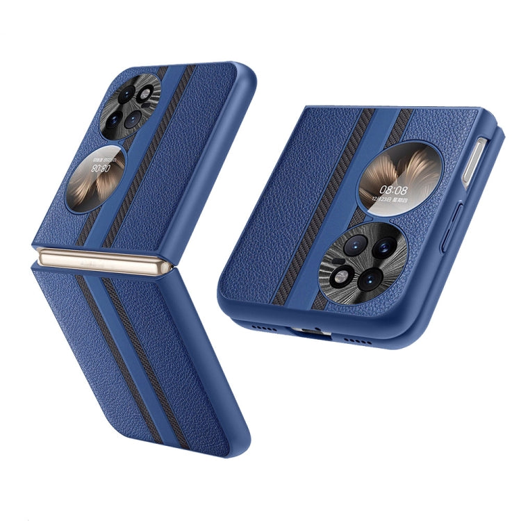 For Huawei P50 Pocket  Litchi Texture PU Shockproof Phone Case