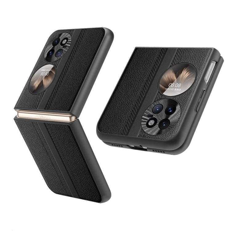 For Huawei P50 Pocket  Litchi Texture PU Shockproof Phone Case