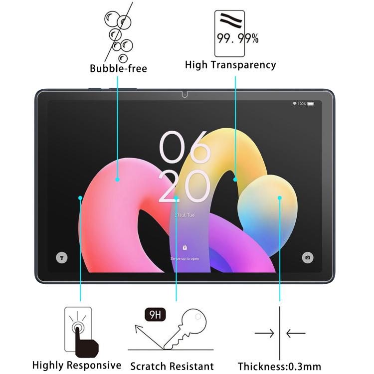 For TCL Tab 10L Gen4 10.1 inch 9H 0.3mm Explosion-proof Tempered Glass Film