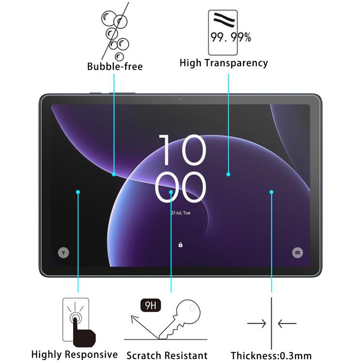 For TCL Tab 10 Gen4 10.1 25pcs 9H 0.3mm Explosion-proof Tempered Glass Film