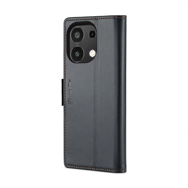 For Xiaomi Redmi Note 13 4G CaseMe 023 Butterfly Buckle Litchi Texture RFID Anti-theft Leather Phone Case