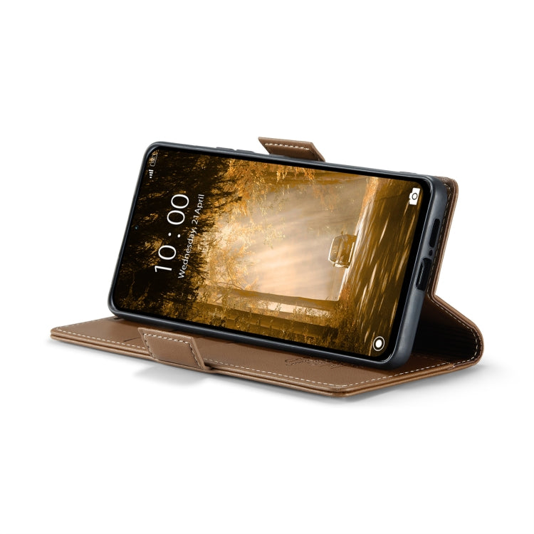For Xiaomi Redmi Note 13 4G CaseMe 023 Butterfly Buckle Litchi Texture RFID Anti-theft Leather Phone Case